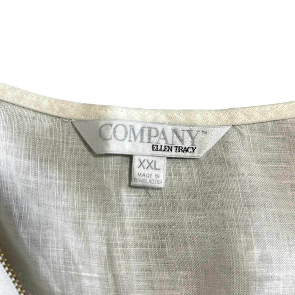 Ellen Tracy Roll up sleeve 100% Linen Shirt Color
Chalk XXL - Picture 9 of 10